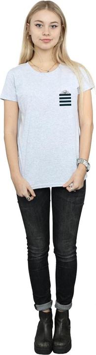 Actual product image Looney Tunes Womens/Ladies Taz Stripes Faux Pocket Cotton T-Shirt (S)