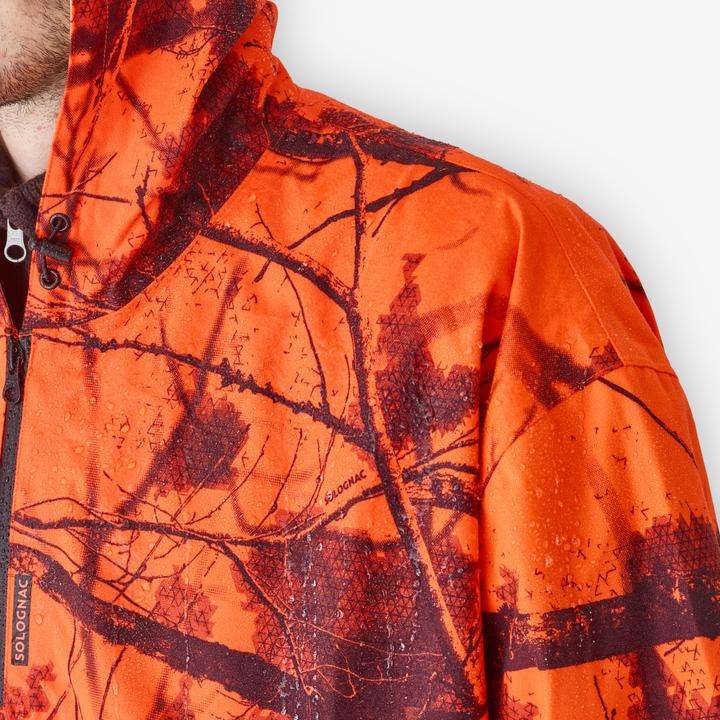 Produktbild Solognac Hunting Poncho Silent Waterproof Neon Treemetic 500