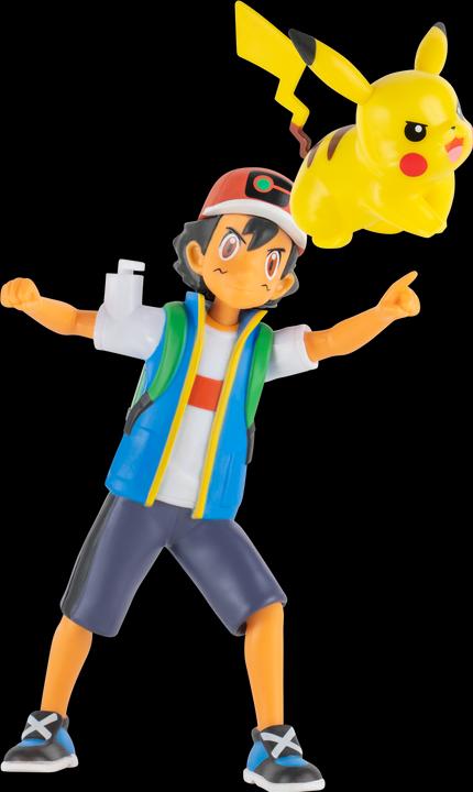 Image du produit Jazwares Pokémon : Ash+Pikachu - Figurine Battle Feature 10 cm