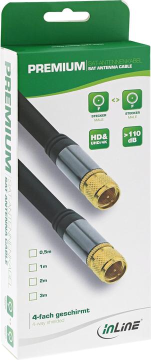 Image du produit InLine Câble SAT haut de gamme (110 dB, Câble d'antenne)