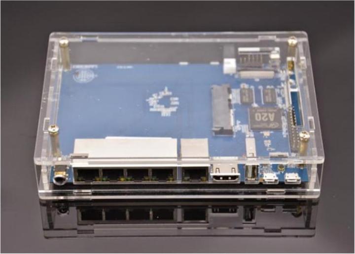 Actual product image Sinovoip BPI-R1 ACRYLIC CASE - Acrylic Clear Case for Banana Pi R1 (Housing)