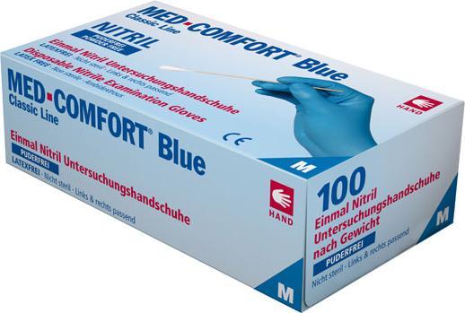 Produktbild Ampri Nitril Einweghandschuhe Blue Comfort XXL (Breite: 120-135 mm) (XXL)