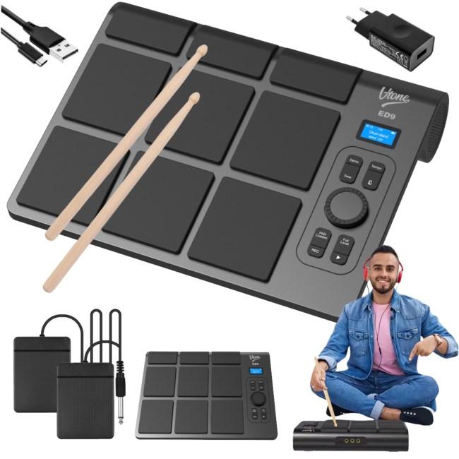 Immagine prodotto V-tone ED9 batteriebetriebenes tragbares elektronisches Schlagzeug