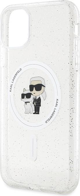 Produktbild Karl Lagerfeld KLHMN61HGKCNOT iPhone 11 / Xr 6.1" transparent hardcase Karl&Choupette Glitter MagSaf (Apple iPhone 11)