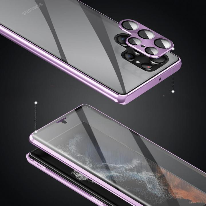 Produktbild Cover-Discount Magnetische Schutzhülle mit Panzerglas gold (Samsung Galaxy S24 Ultra)