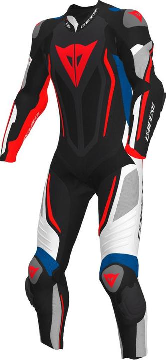 Produktbild Dainese MISANO 2 D-AIR 1-Teiler Lederkombi perforiert schwarz-weiss-blau 50 (Herren, 50)