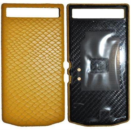 Actual product image BlackBerry PD Leather Battery Door Cover P'9982 python yellow (Blackberry Porsche Design P9982)