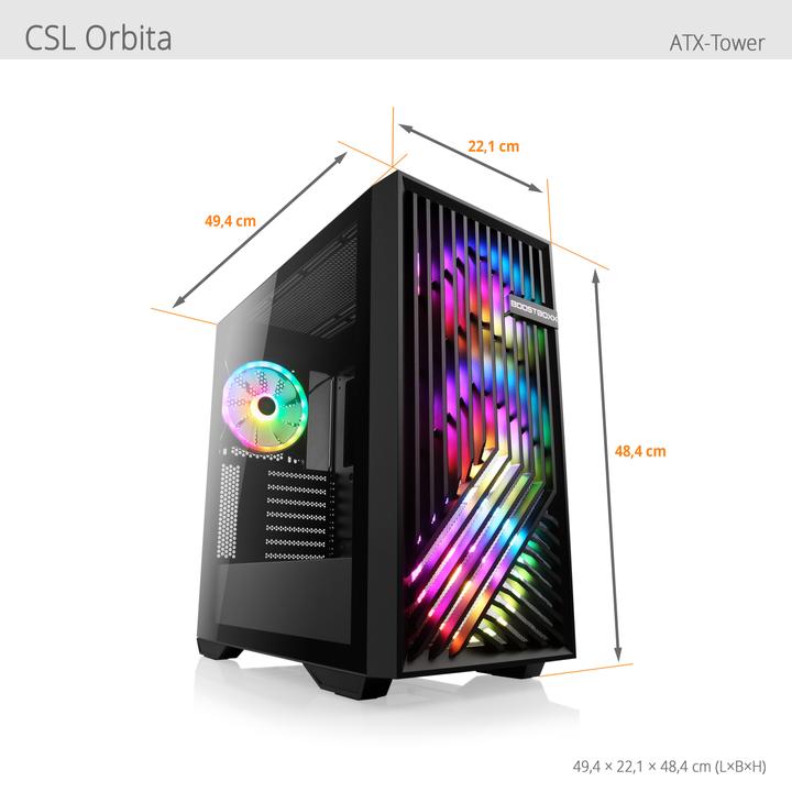 Produktbild CSL Gaming PC M10940 (AMD Ryzen 7 7700, 16 GB, 1000 GB, AMD Radeon Graphics)