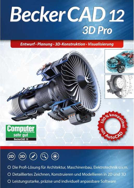 BeckerCAD 12 3D Pro (3 User, 1 Geräte/User, unbegrenzt)