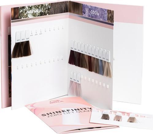 Actual product image Wella Professionals Shinefinity Zero Lift Glaze colour chart