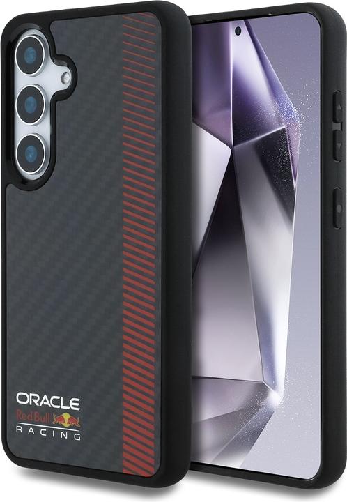 Actual product image Red Bull Real Carbon Fiber Powerbar MagSafe Case for Samsung Galaxy S25 Black (Samsung Galaxy S25)