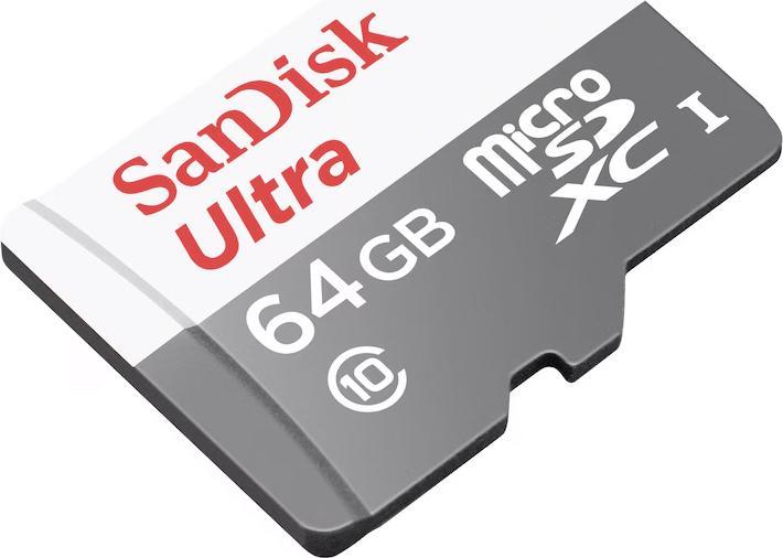 Produktbild SanDisk microSDXC Memory Card Ultra with Adapter, 64Gb, Class 10
