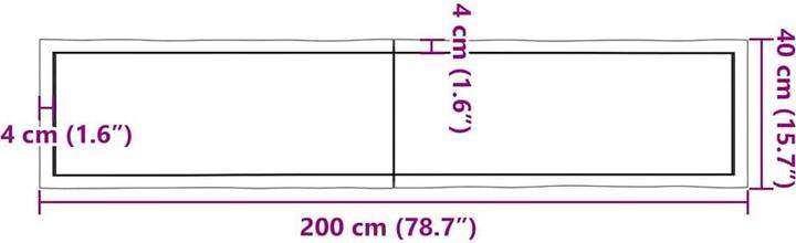 Actual product image VidaXL Aneta (200 x 6 x 40 cm)