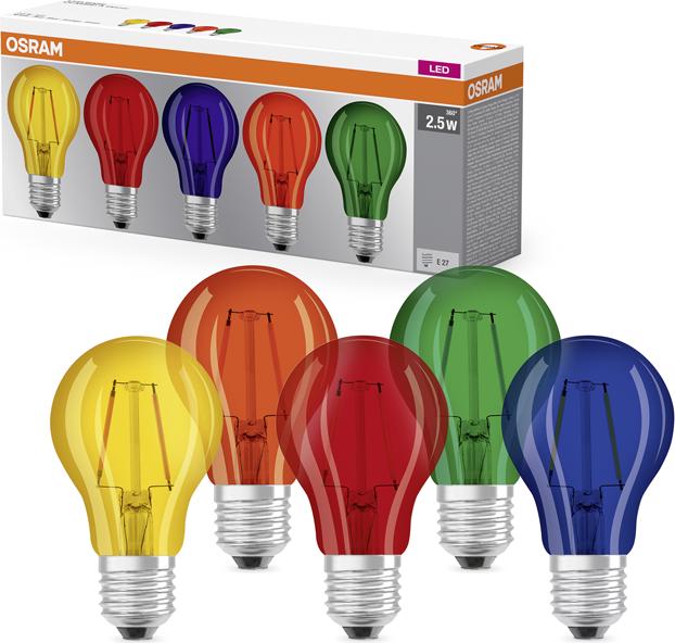 Immagine prodotto Osram Stella A DécorColor (E27, 2 W, 235 lm, 1 x, G)