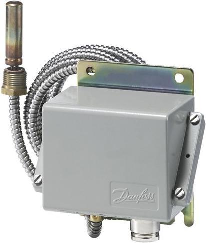 Produktbild Danfoss Termostat KPS79 temperaturområde 50 - 100 °C kapilarrør 2 meter maks. 200°C, AC1=10A, IP67