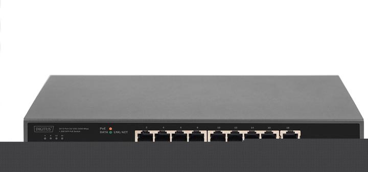 Produktbild Digitus 16+2 Port 10/100/1000 Mbps + 2 Gigabit SFP PoE Switch (18 Ports)