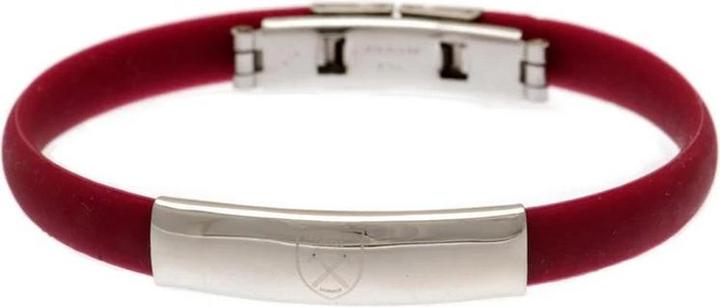 Actual product image West Ham United FC Silicone Crest Bracelet (20 cm, 100% synthetic material)
