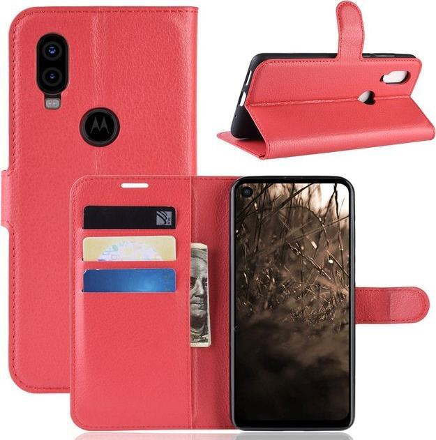 Produktbild MU Classic Litchi Leder Bookcover Series (Motorola One Vision)