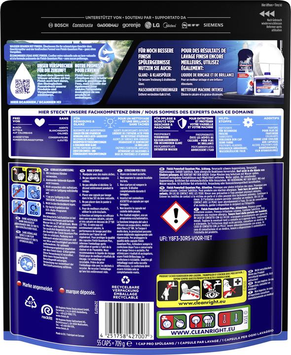 Produktbild Finish Quantum Plus Spülmaschinentabs (Tabs, 55 Waschgänge)