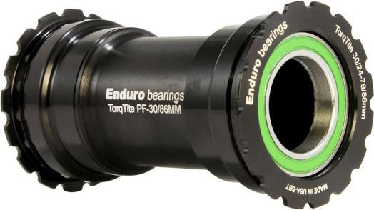 Actual product image Enduro Bearings TorqTite BB386EVO bottom bracket, Shimano Hollowtech II 24mm cranks, black (BKS-0141)