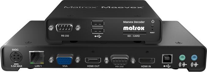 Produktbild Matrox Maevex 5150 Encoder Video over IP Encoder/Decoder bundle HDMI/DVI-in bis zu 1920x1200/1080p60 HDM...