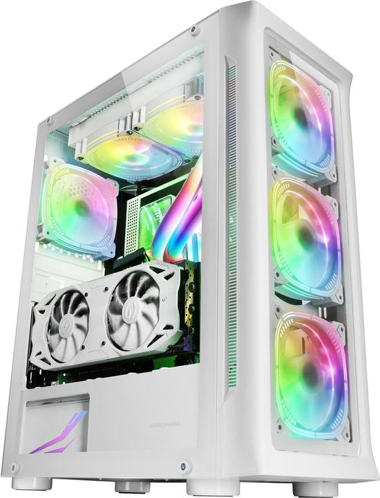 Produktbild Mars Gaming Boitier Grand Tour E-Atx Mc-Neo RGB Avec Panneau Vitré (Blanc) (mATX, Mini-ITX, ATX)