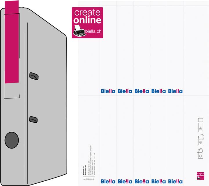 Actual product image Biella Back labels 27x145mm