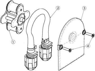 Produktbild Avady Set Rollenhalter + Abdeckung + Peristaltischer Schlauch 6x9 Pooleasy & Prime
