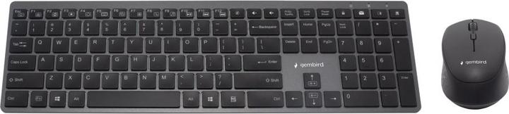 Image du produit Gembird KBS-ECLIPSE-M500 Backlight Pro Business Slim wireless desktop set US layout black (US, Filaire)