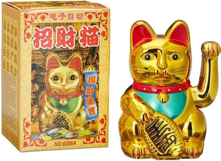 Image du produit Relaxdays Maneki Neko chat d'angle (10 x 8 x 16 cm)