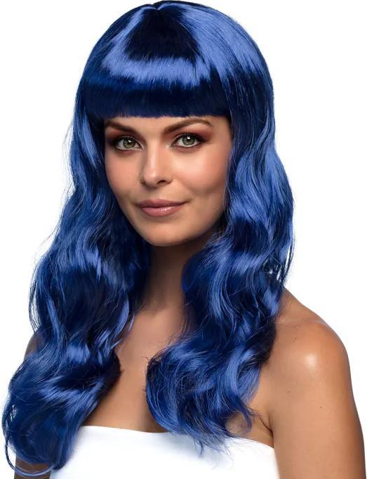 Actual product image Fasnacht Wig Chique blue