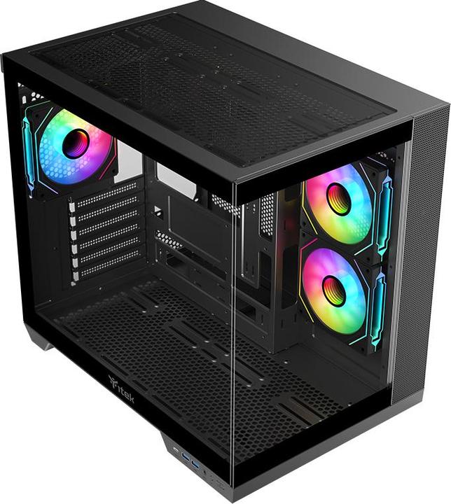 Image du produit Itek Boitier Moyen Tour ATX Dark Cave DS RGB avec panneaux vitrés (Noir) (mATX, ATX, Mini-ITX)