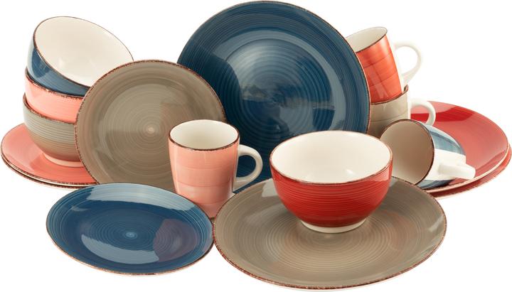 Blue, Red, Rose, Brown