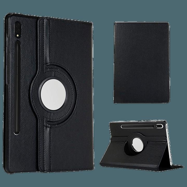 Produktbild Just in Case Pu-Leder Rotating 360 Book Hülle Schwarz Samsung Galaxy Tab S9+/S9 FE+/S10+ (Galaxy Tab S9+, Galaxy Tab S10+, Galaxy Tab S9 FE+)