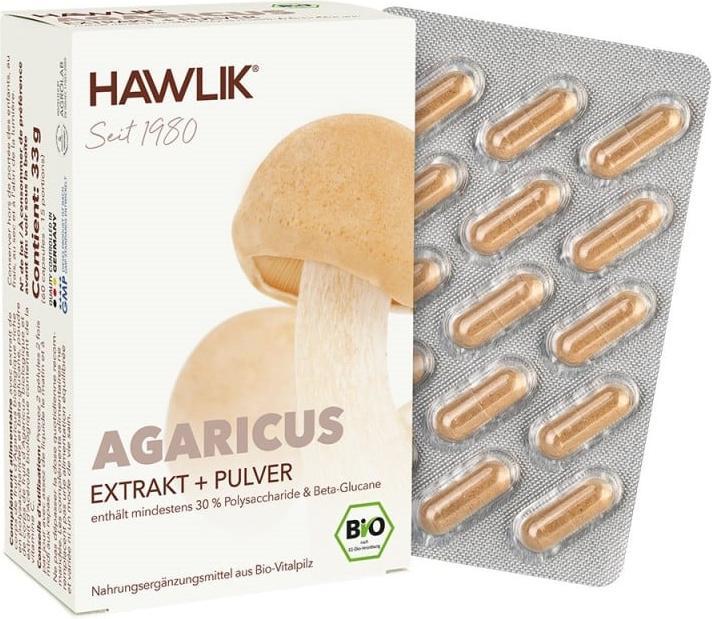 Actual product image Hawlik Agaricus extract + powder capsule (60 Piece, Capsules, 57 g)