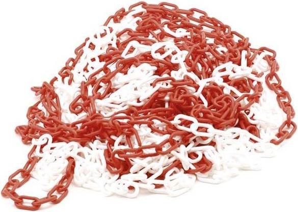 Produktbild Velleman KUNSTSTOFFKETTE ROT/WEIss 25 m x 6 mm