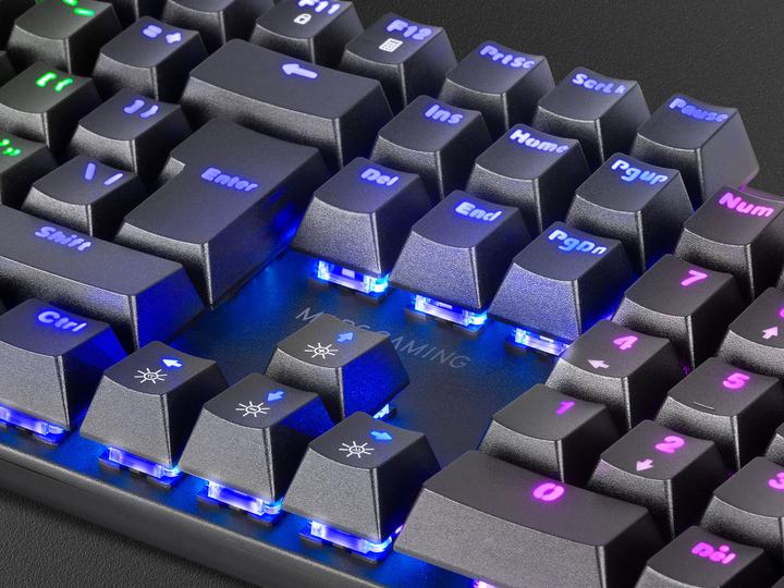 Actual product image Mars Gaming MK422 Black RGB Gaming Keyboard Brown Mechanical Switch US Language (US, Cable)