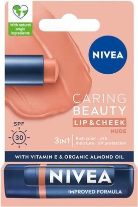 Produktbild NIVEA Caring Beauty 3in1 Nude Lippenstift 4.8g