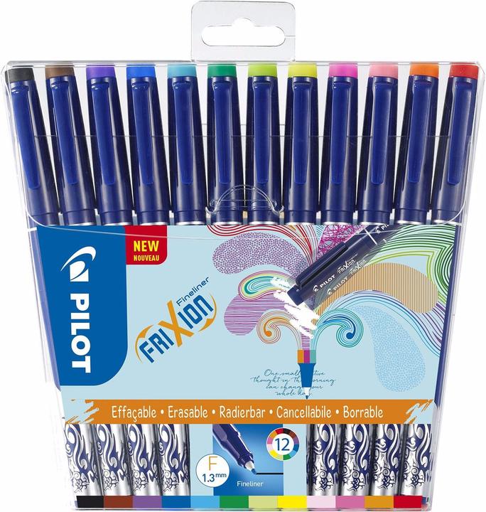Pilot FriXion Fineliner 12er Set (Mehrfarbig, 12 x)