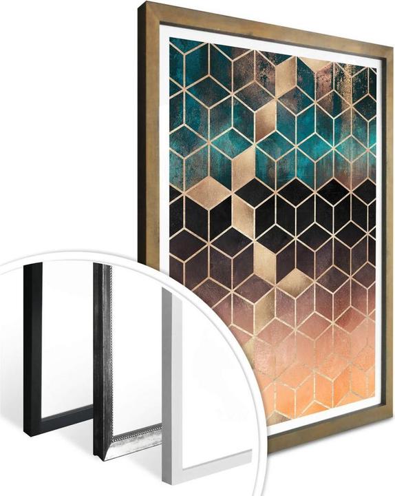 Image du produit Trenddeko Géométrie vert or (30 x 40 cm)
