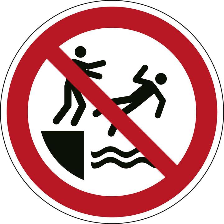 Immagine prodotto Brady Cartello di sicurezza ISO - Non spingere in acqua