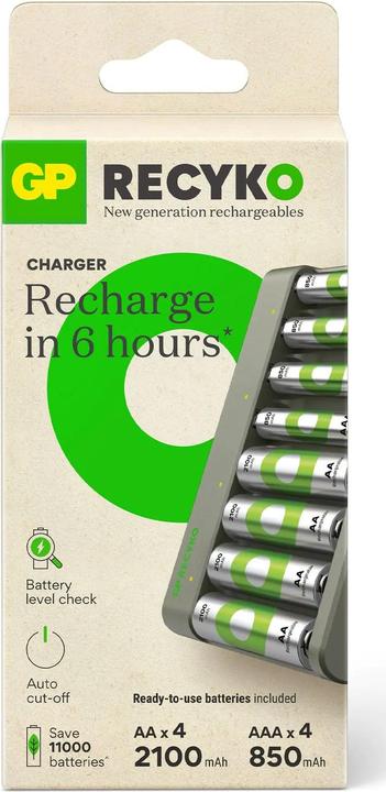 Actual product image GP Batteries E821 (9 pcs., AA, AAA, 2600 mAh, Battery + charger)