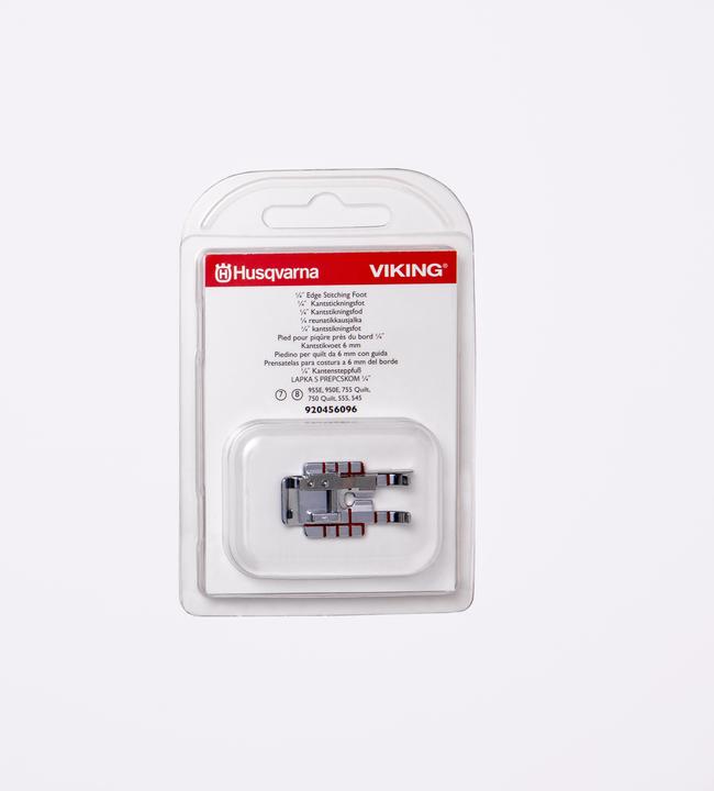 Husqvarna 1/4" clear patchwork foot with guide