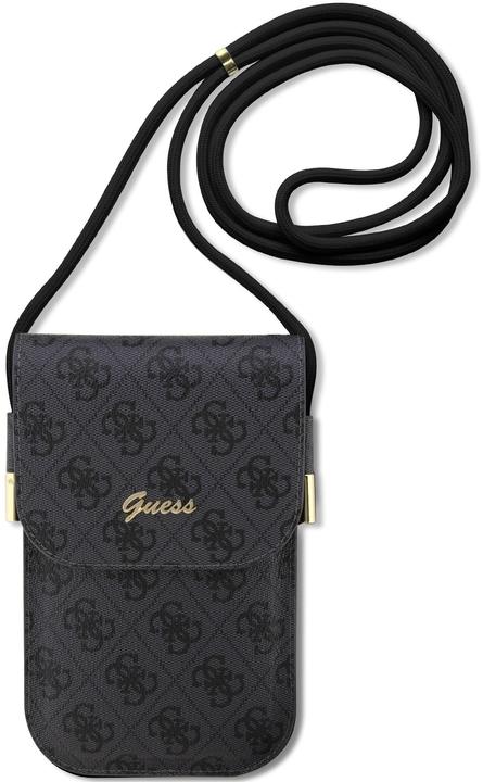 Actual product image Guess PU 4G Metal Logo Writing Mobile Phone Case Black (Apple iPhone 4, G4s)