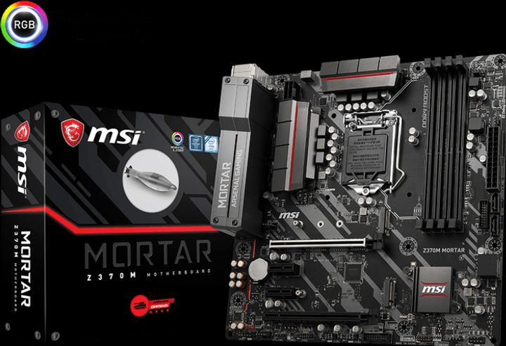 Actual product image MSI Z370M Mortar (LGA 1151, Intel Z370, mATX)