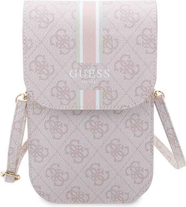 Produktbild Guess PU 4G Printed Stripes Phone Bag - pink