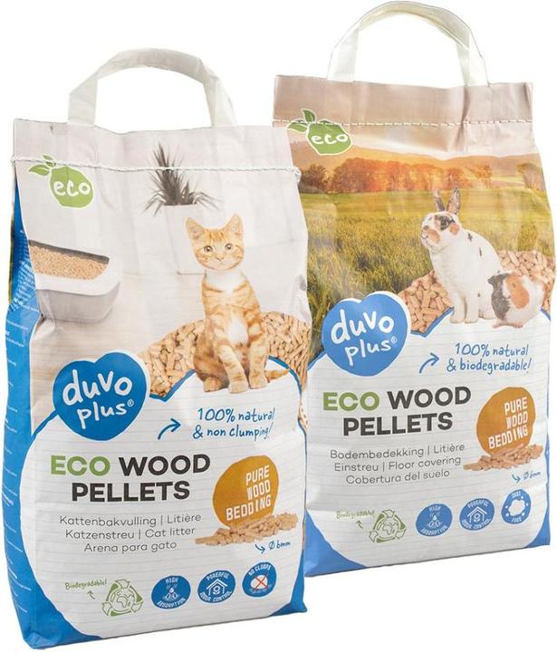 Image du produit Duvoplus Litière pour chat Eco Granulés de bois 3.6 kg (Biodégradable, Ne s'agglomère pas, 3.60 kg)
