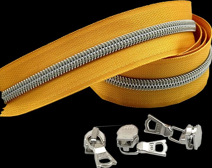 light ochre yellow, Matt silver