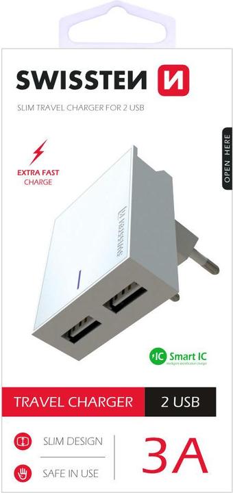 Immagine prodotto Swissten Caricabatterie da viaggio Smart IC (15 W)