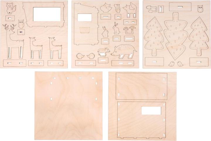 Image du produit Rayher Kit de construction en bois, animaux de la forêt, 45 pcs.